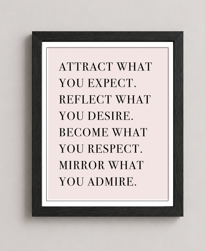 Attract What You Expect Inspirational Wall Art