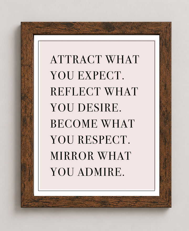 Attract What You Expect Inspirational Wall Art