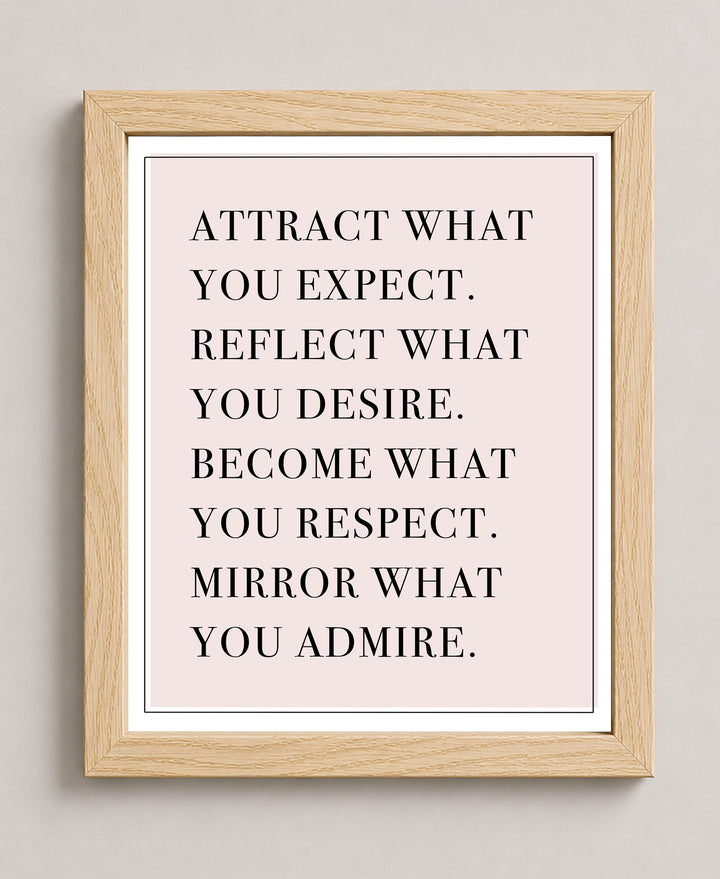 Attract What You Expect Inspirational Wall Art