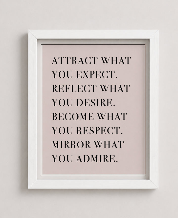 Attract What You Expect Inspirational Wall Art