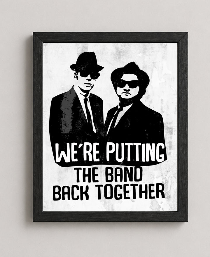 Retro TV Wall Art w The Blues Brothers Music Wall Art
