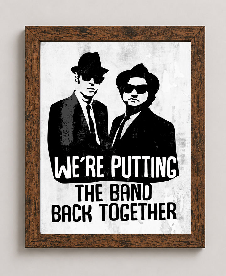 Retro TV Wall Art w The Blues Brothers Music Wall Art