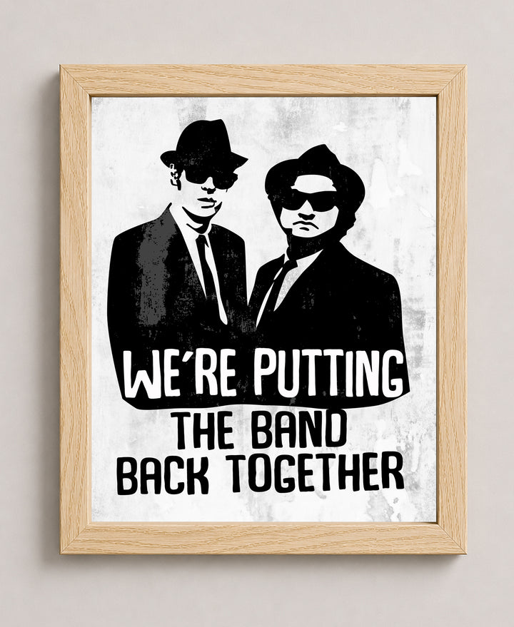 Retro TV Wall Art w The Blues Brothers Music Wall Art