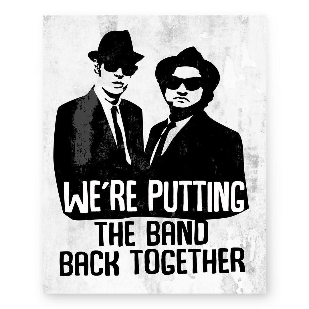 Retro TV Wall Art w The Blues Brothers Music Wall Art