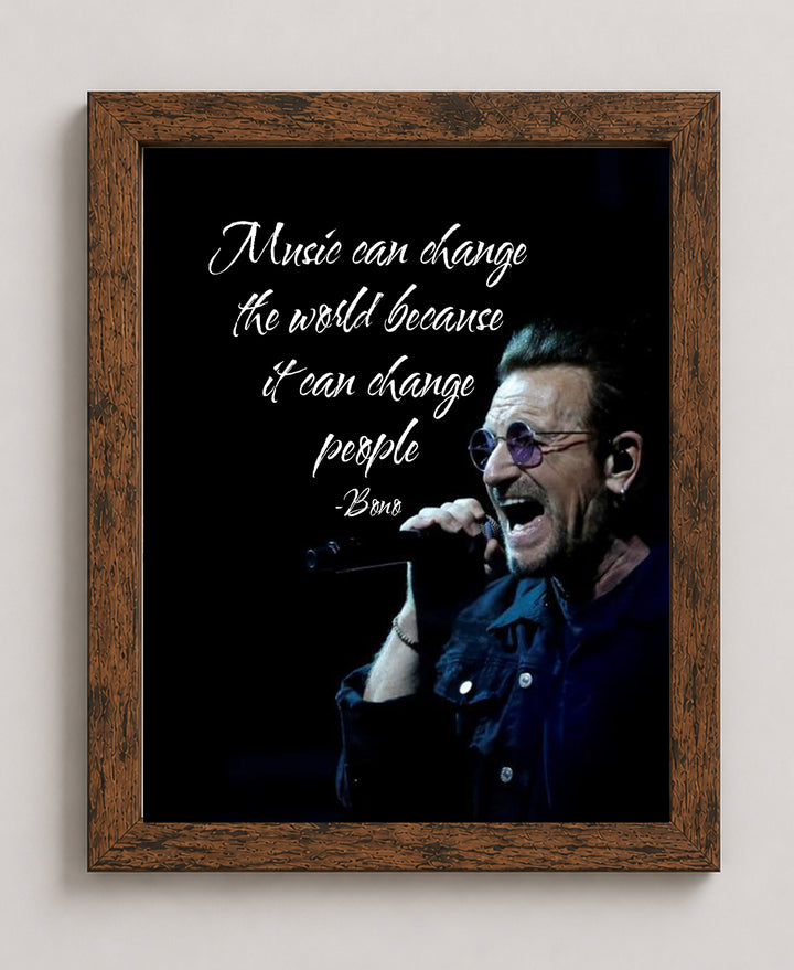 Can Change the World Bono Music Wall Art