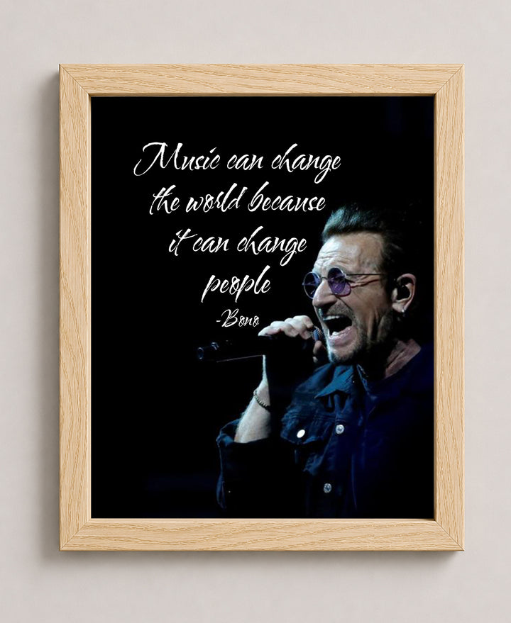 Can Change the World Bono Music Wall Art