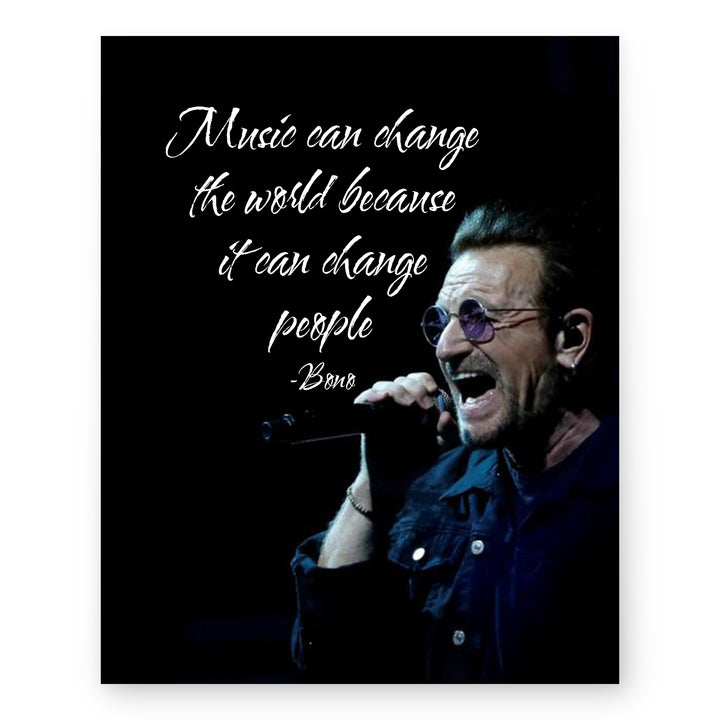 Can Change the World Bono Music Wall Art