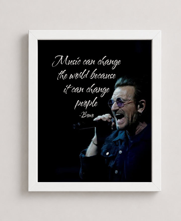 Can Change the World Bono Music Wall Art