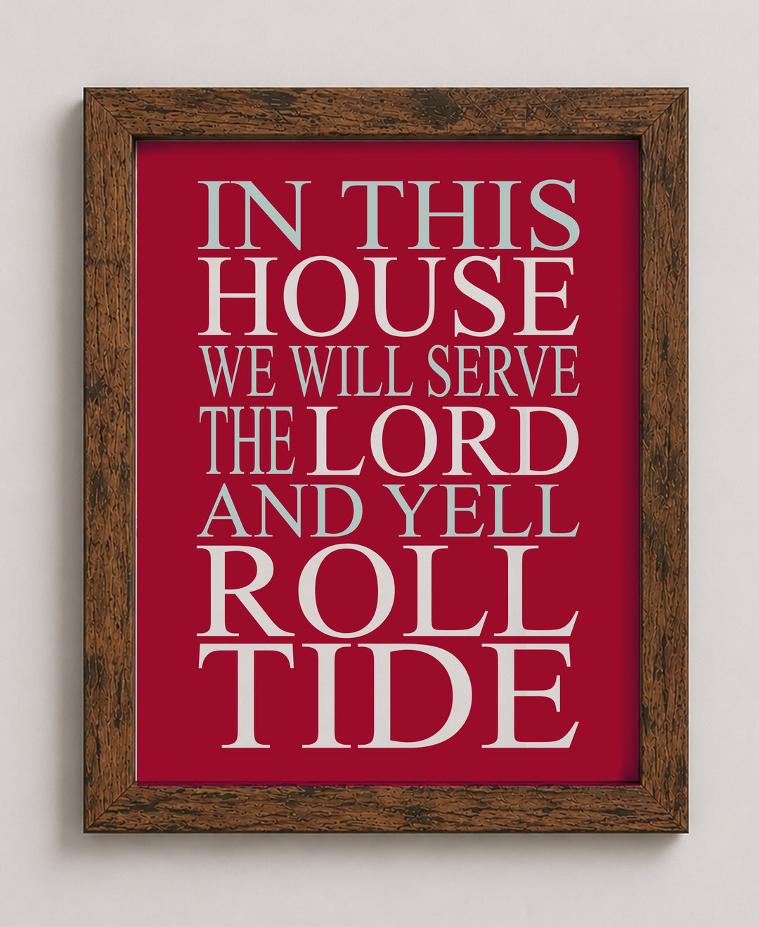 In This House We Serve the Lord Christian Wall Art