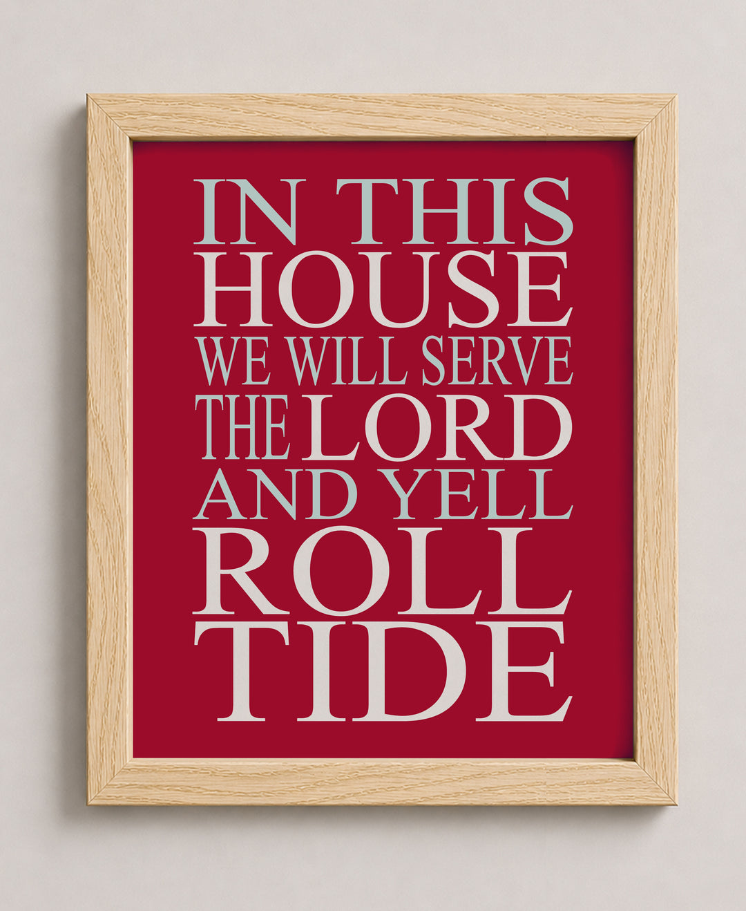 In This House We Serve the Lord Christian Wall Art