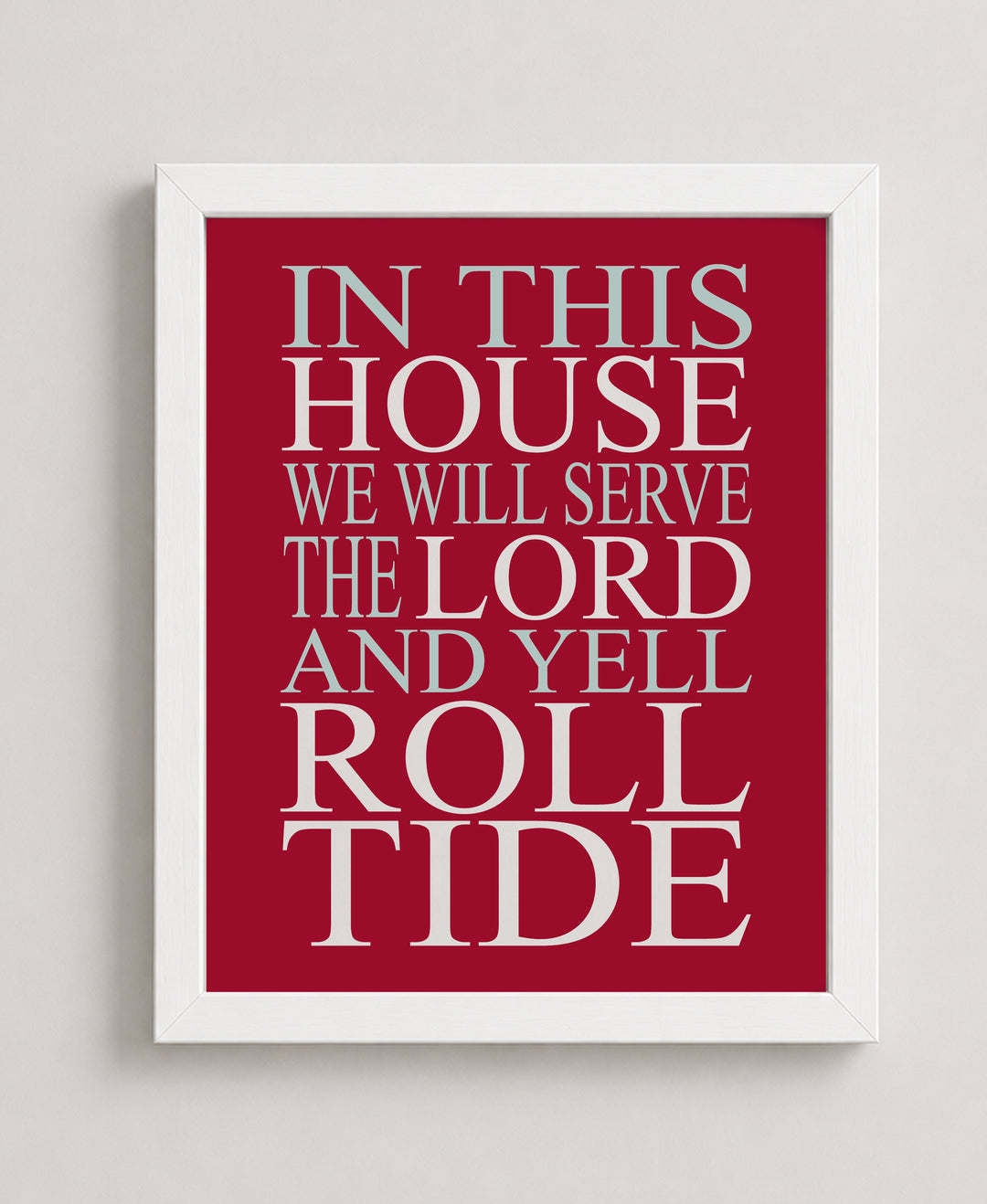 In This House We Serve the Lord Christian Wall Art