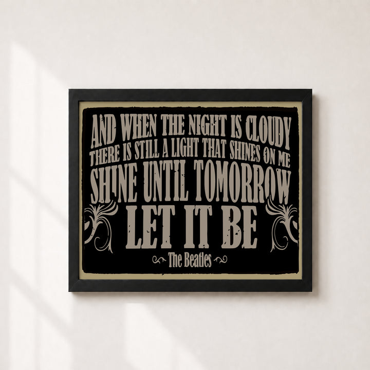70s Song Lyric Music Wall Art