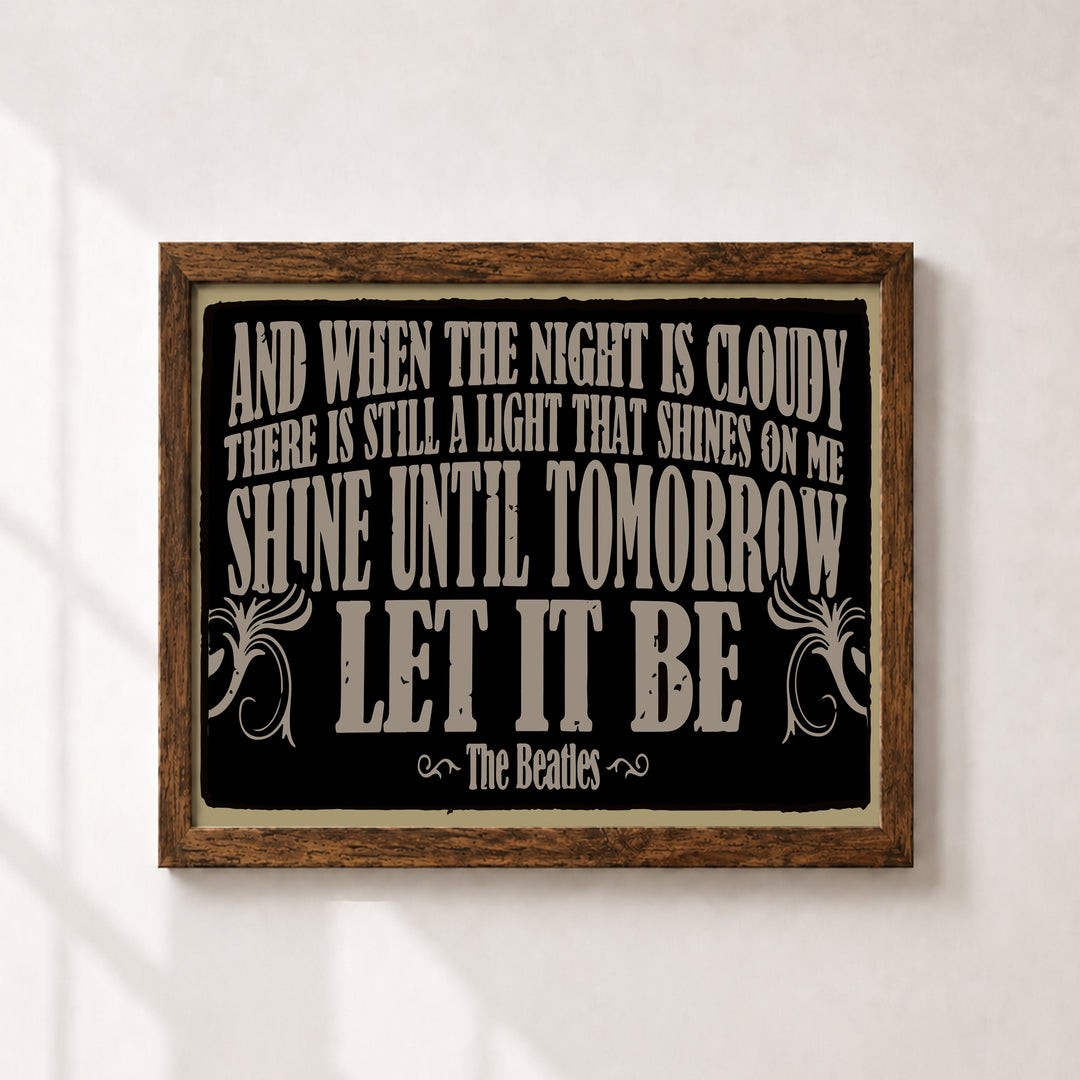 70s Song Lyric Music Wall Art