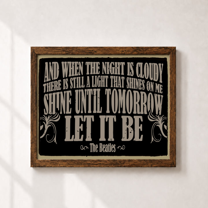 70s Song Lyric Music Wall Art