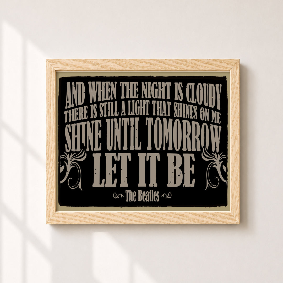 70s Song Lyric Music Wall Art