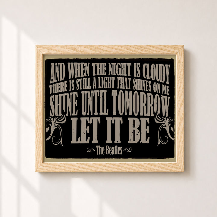 70s Song Lyric Music Wall Art