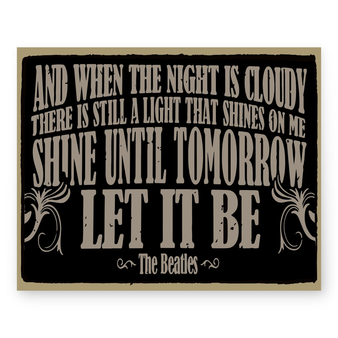 70s Song Lyric Music Wall Art