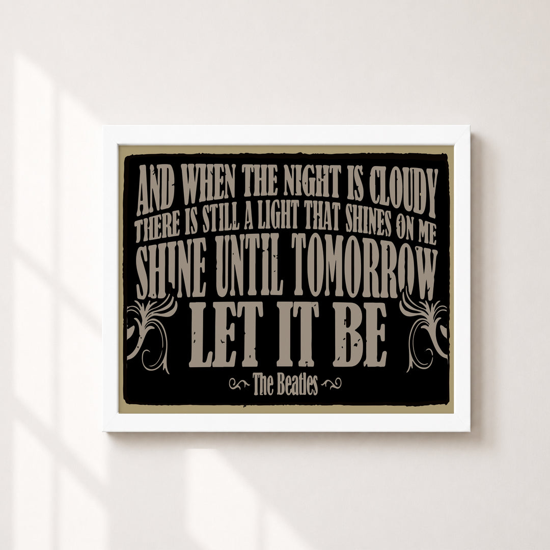 70s Song Lyric Music Wall Art
