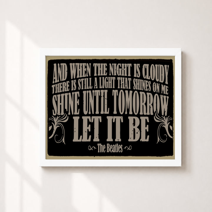 70s Song Lyric Music Wall Art