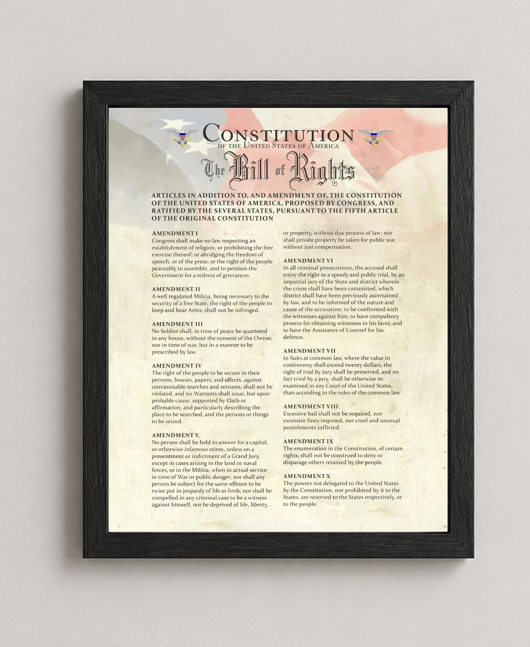 Constitution Declaration of Independence &amp; Bill of Rights Patriotic Wall Art