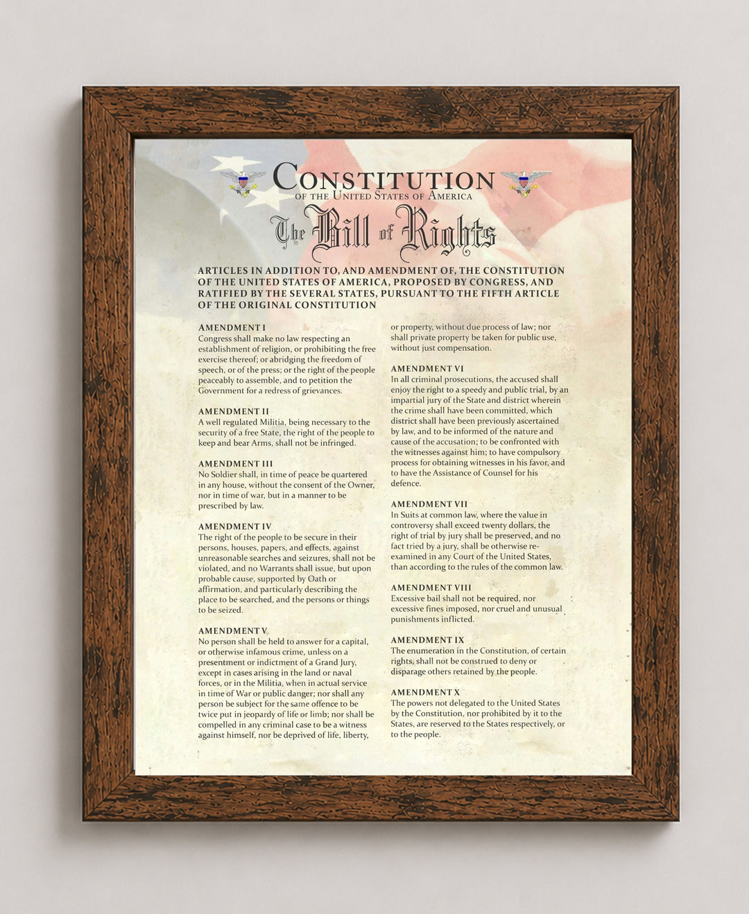 Constitution Declaration of Independence &amp; Bill of Rights Patriotic Wall Art