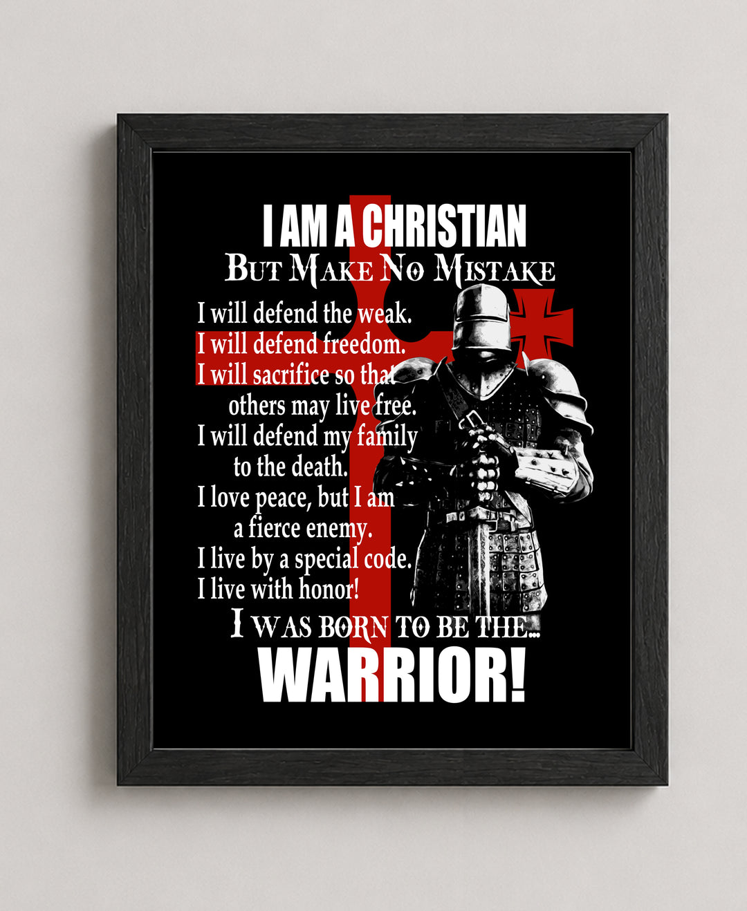 Christian Warrior Christian Wall Art