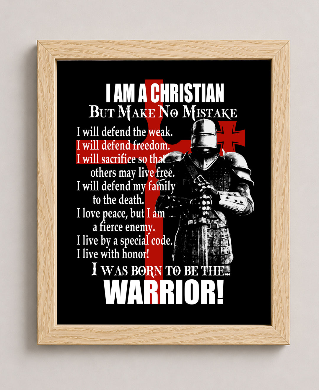 Christian Warrior Christian Wall Art