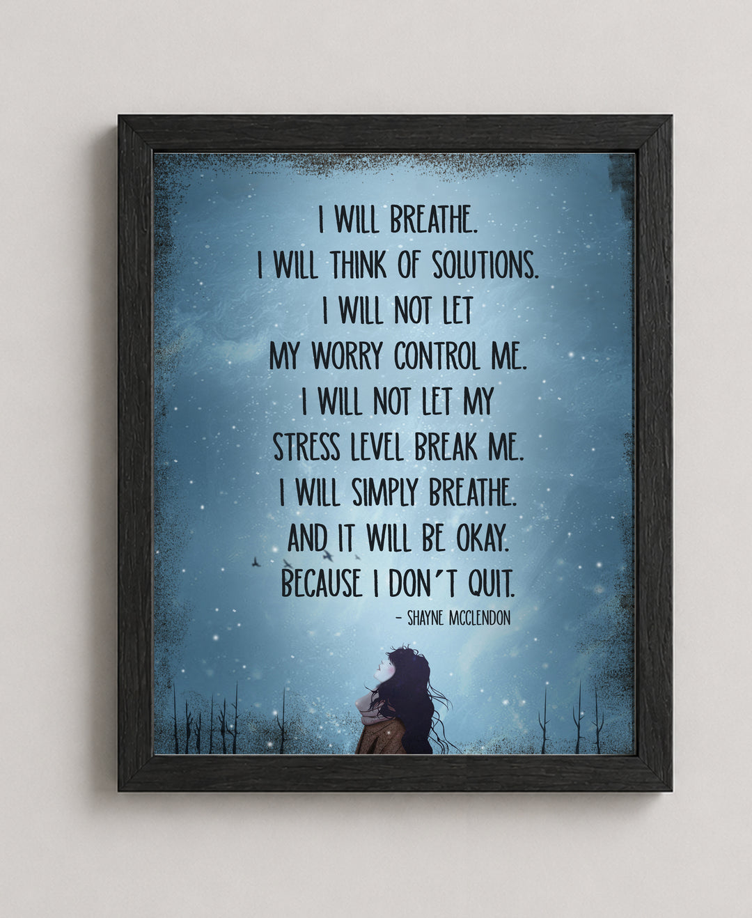 I Will Simply Breathe Inspirational Wall Art