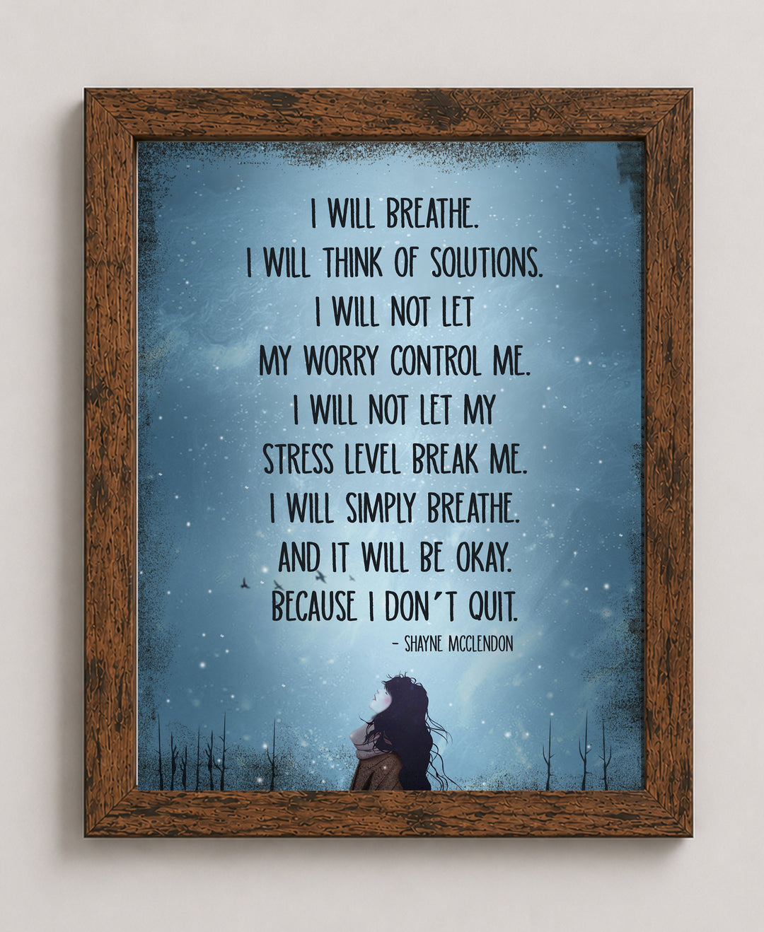 I Will Simply Breathe Inspirational Wall Art