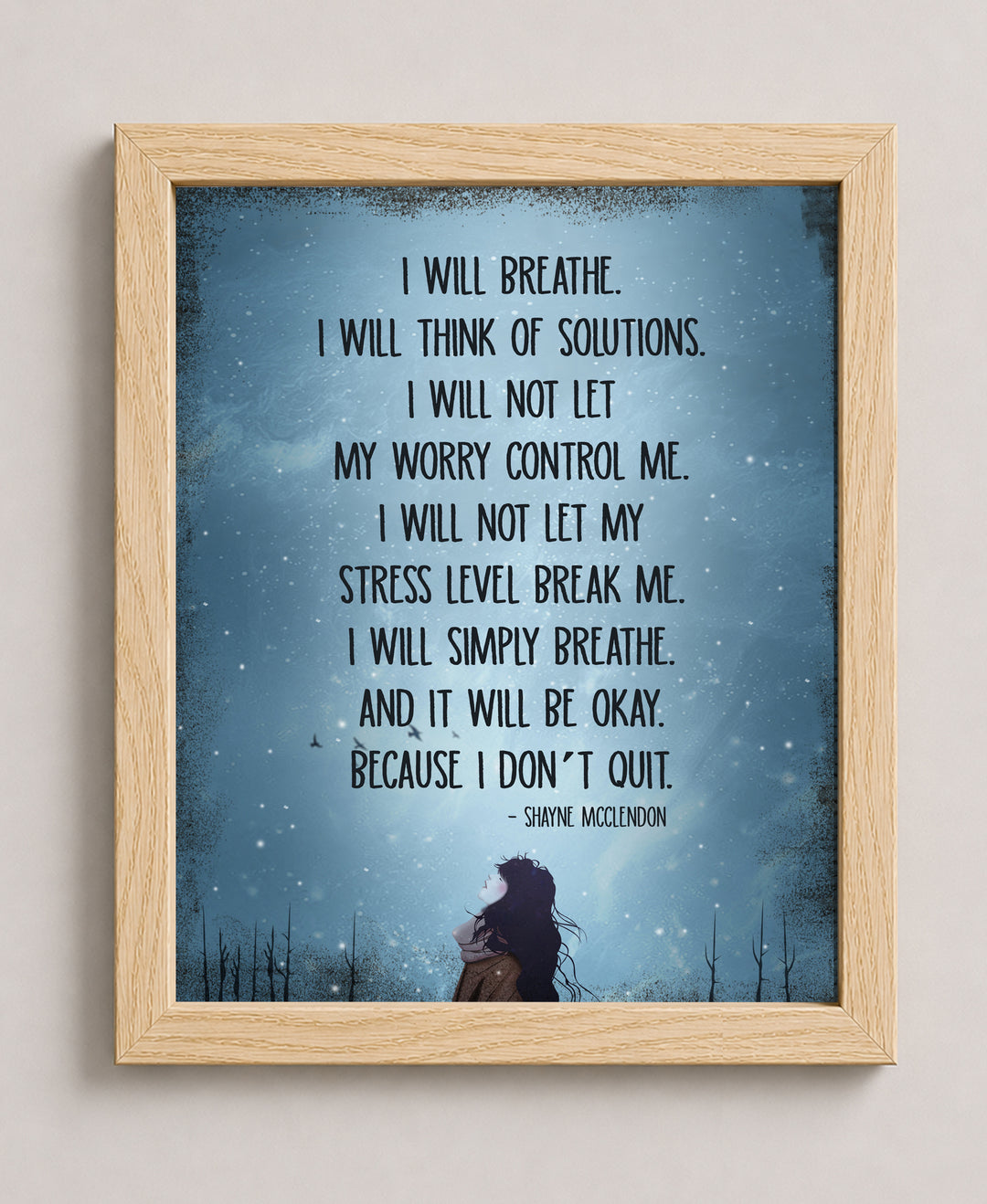 I Will Simply Breathe Inspirational Wall Art