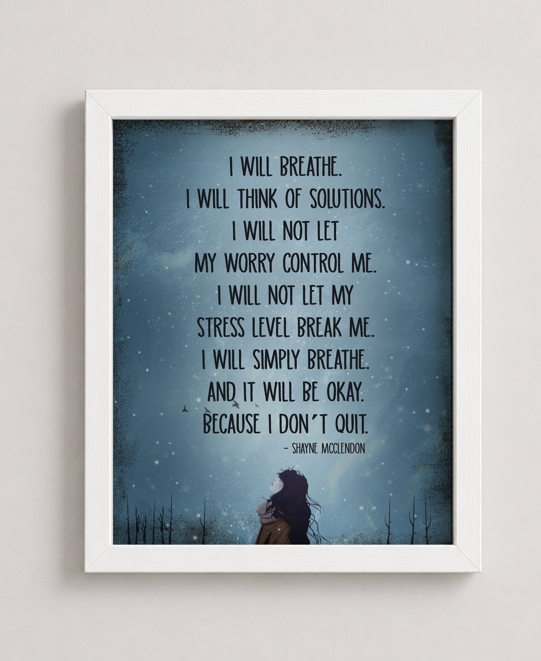 I Will Simply Breathe Inspirational Wall Art