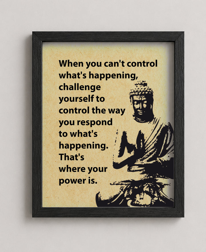 Challenge Yourself to Control Spiritual Inspirational Wall Art