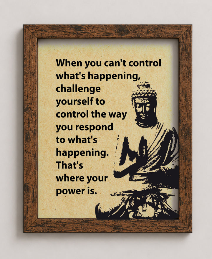 Challenge Yourself to Control Spiritual Inspirational Wall Art