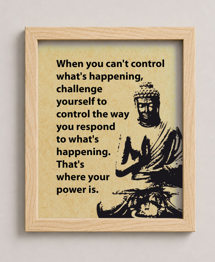 Challenge Yourself to Control Spiritual Inspirational Wall Art
