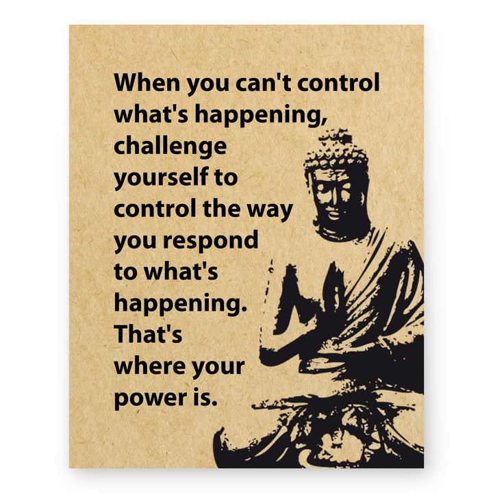 Challenge Yourself to Control Spiritual Inspirational Wall Art