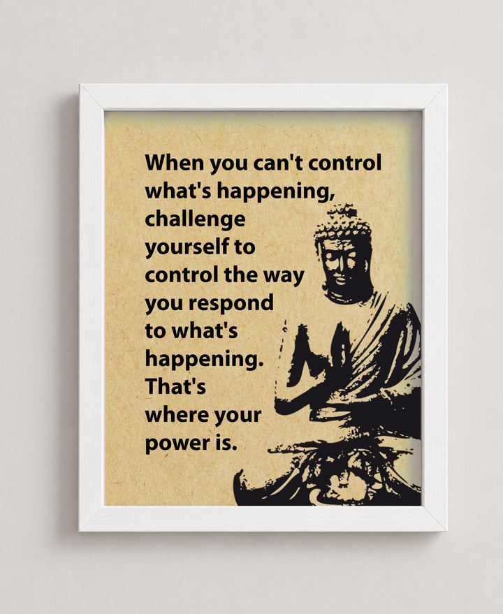 Challenge Yourself to Control Spiritual Inspirational Wall Art