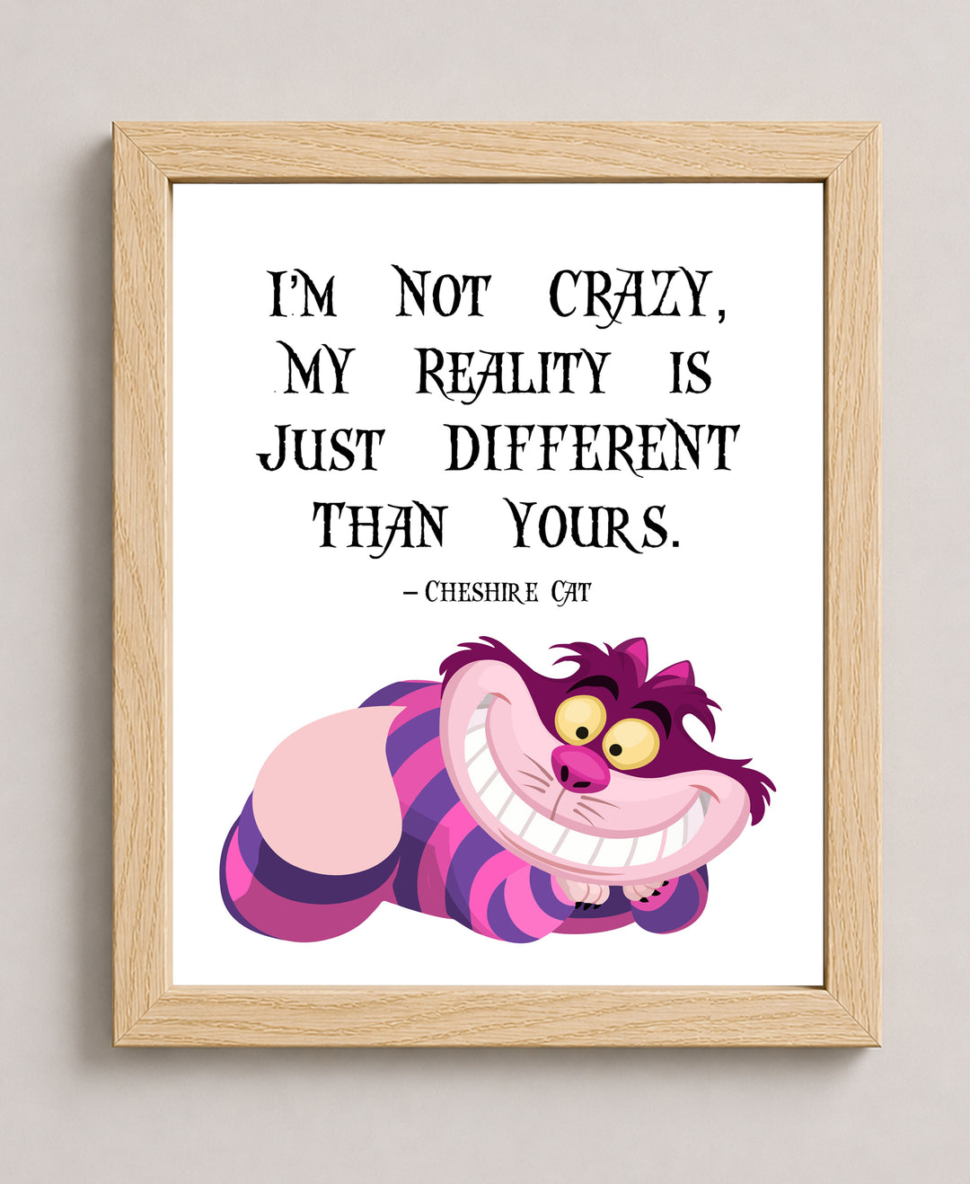 Cheshire Cat Inspirational Wall Art