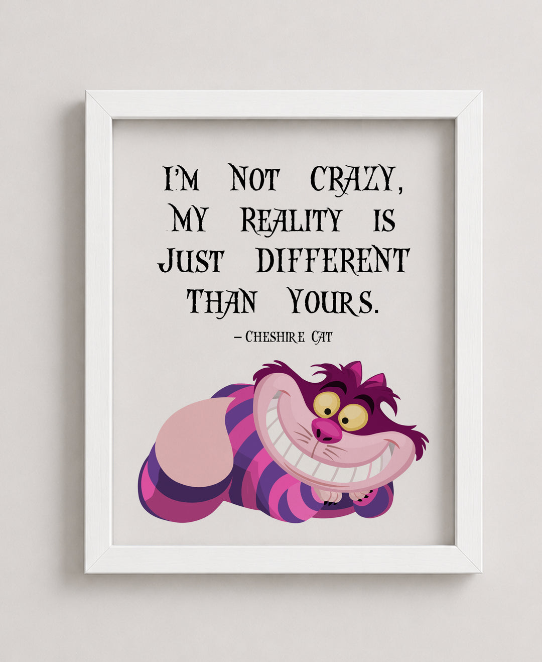 Cheshire Cat Inspirational Wall Art