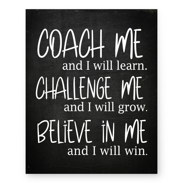 Coach Me &amp; I Will Learn Motivational Wall Art