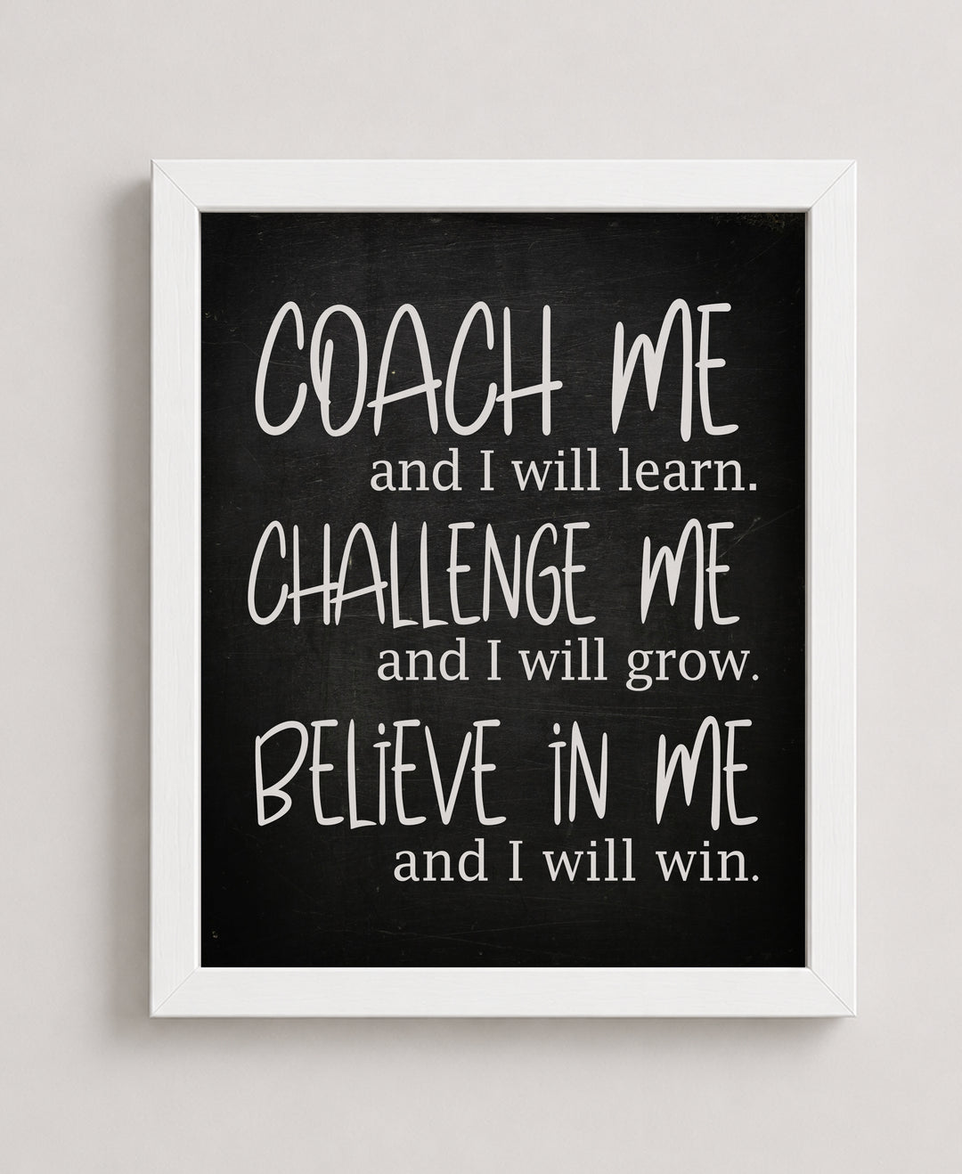 Coach Me &amp; I Will Learn Motivational Wall Art