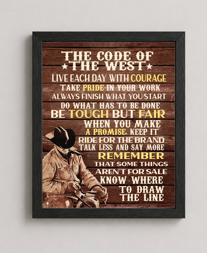 Code of the West Inspirational Wall Art