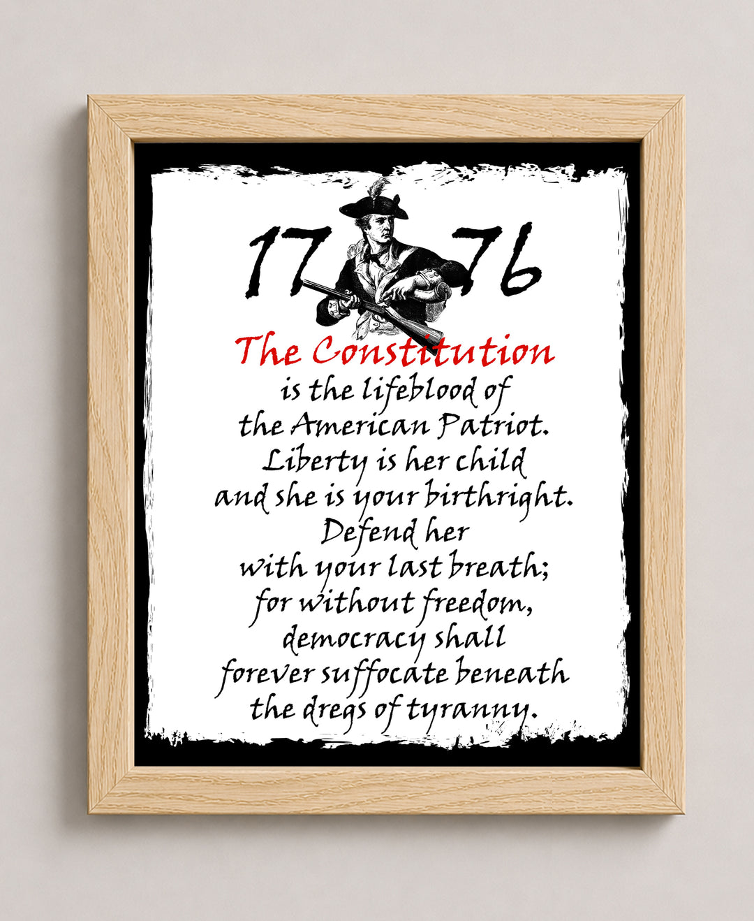 The Constitution Is the Lifeblood Patriotic Wall Art