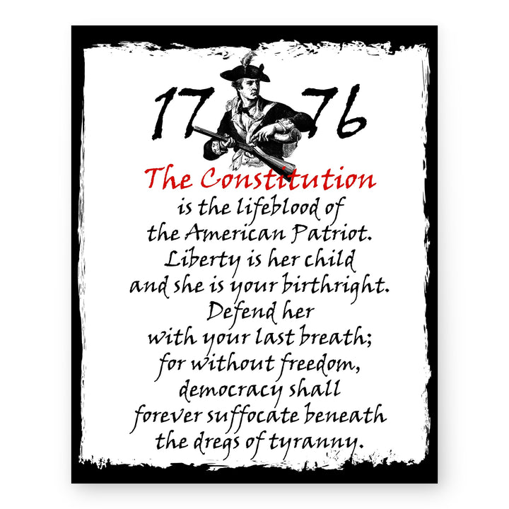 The Constitution Is the Lifeblood Patriotic Wall Art