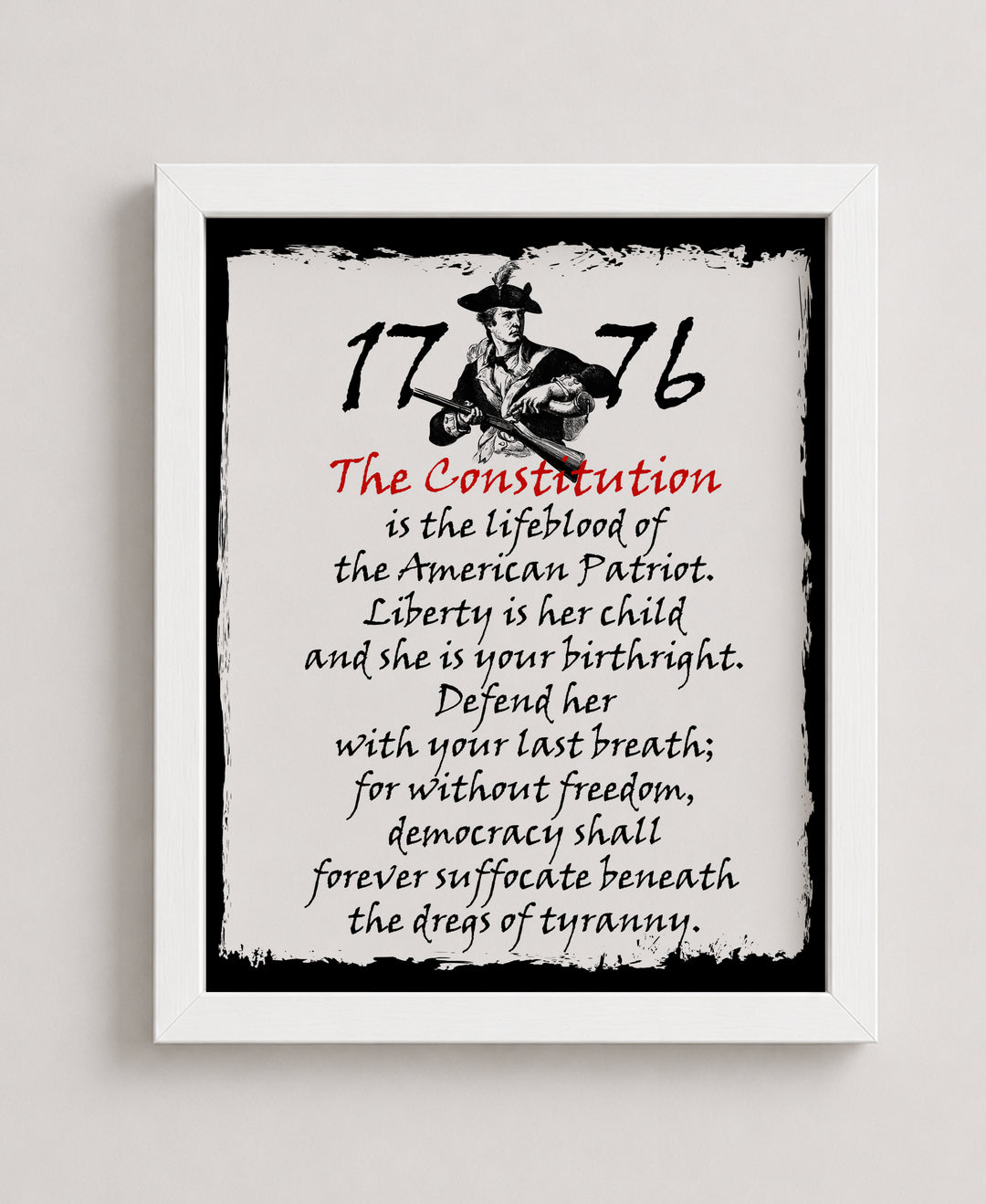 The Constitution Is the Lifeblood Patriotic Wall Art