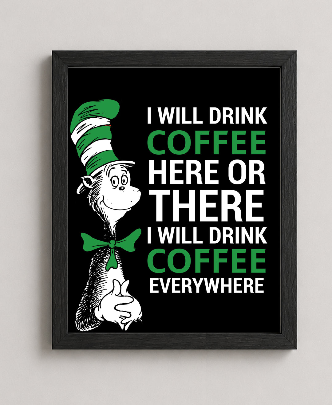 I Will Drink Coffee Everywhere Inspirational Wall Art