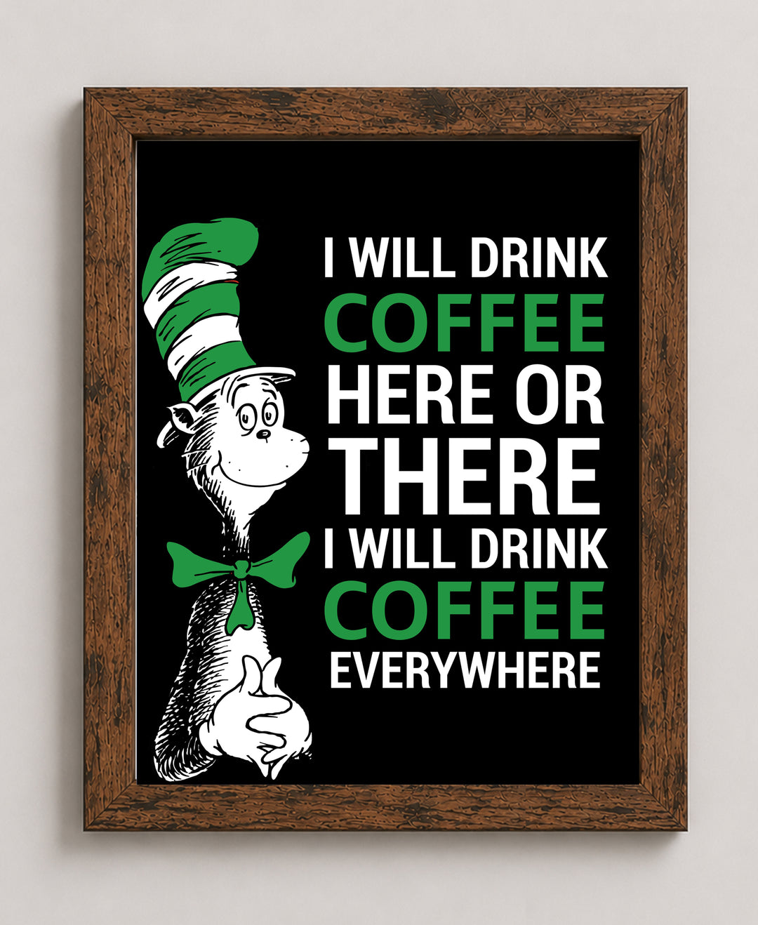 I Will Drink Coffee Everywhere Inspirational Wall Art