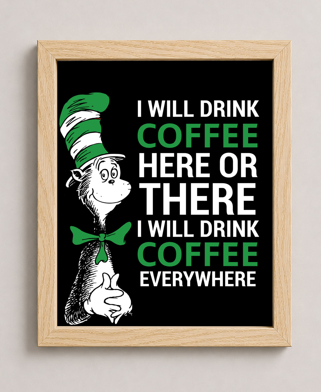 I Will Drink Coffee Everywhere Inspirational Wall Art