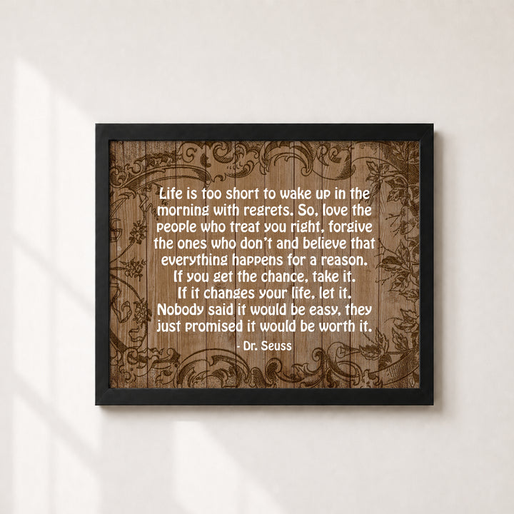 Life Is Too Short Inspirational Wall Art