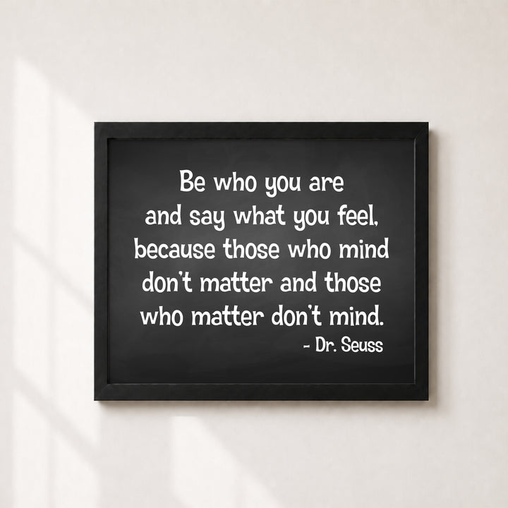 Be Who You Are Inspirational Wall Art