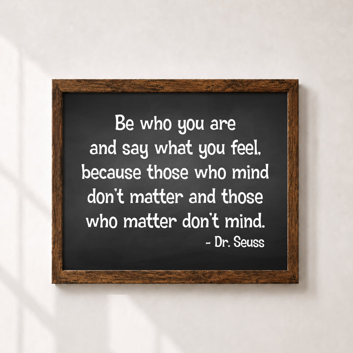 Be Who You Are Inspirational Wall Art